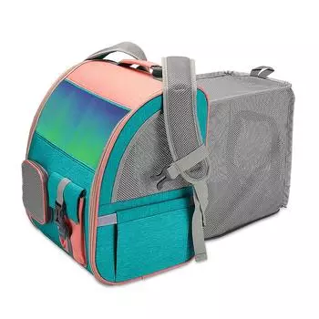 Новинка 2024 года, складной рюкзак для домашних животных, сумка для кошек, уличный рюкзак для собак и кошек, портативная расширяемая сумка для домашних животных серый