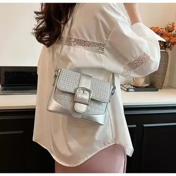 Новинка 2024 года, сумка подмышки для отдыха, маленькая квадратная сумка, летняя простая сумка на плечо, корейское издание, сумка Senmeng, женская мода