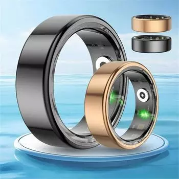 Новинка 2024 года, умное кольцо, интеллектуальный датчик температуры тела, многофункциональный монитор здоровья сна, водонепроницаемый фитнес-трекер, цифровое кольцо M1 size 8 чёрный