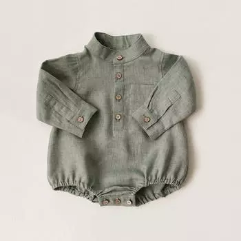 Новинка 2024 года, весенняя одежда для маленьких мальчиков, джентльменский комбинезон с длинными рукавами и пуговицами, комбинезон для младенцев 0-24 месяцев 66