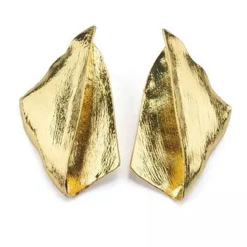 Новинка 2024 года, ZA, золотые рельефные металлические висячие серьги, женские индийские винтажные массивные серьги в стиле панк-рок, большие серьги неправильной формы, ювелирные изделия золотой