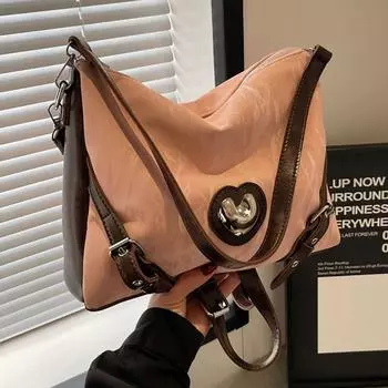 Новинка 2024 года, женская модная универсальная повседневная сумка большой вместимости на одно плечо с многофункциональной многофункциональной сумкой на двойное плечо Advanced Sense.