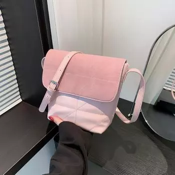 Новинка 2024 года, женская сумка-ведро с откидной крышкой в стиле ретро, трендовая сумка на плечо для отдыха, модная универсальная сумка через плечо для пригородных поездок