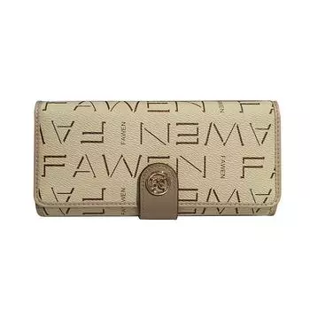 2025 Женские кошельки из натуральной кожи с логотипом, двухцветный длинный кошелек из коровьей кожи с буквенным принтом, женский клатч, кошелек двойного сложения серый/бежевый