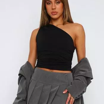 Новинка 2024 года, женские летние топы на бретелях, однотонные однотонные топы без рукавов с открытыми плечами, приталенные блузки на бретельках, футболки, эстетичная одежда S красный