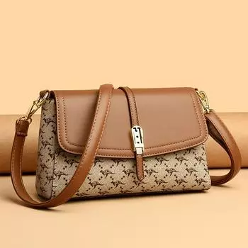 Новинка 2024, женская сумка через плечо контрастного цвета, женская маленькая квадратная сумка среднего возраста, женская сумка на одно плечо, женская