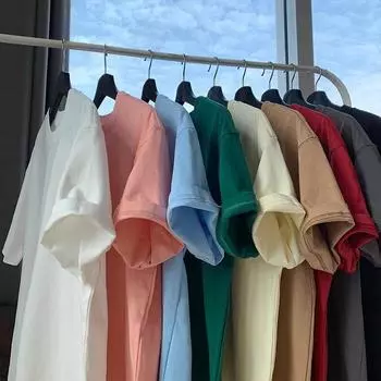 Новинка 2025 года, футболка унисекс из плотного хлопка, с коротким рукавом, чисто-белая, в корейском уличном стиле 4XL