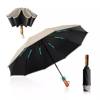 [Новинка 2025 года] Складной зонт, автоматически открывается/закрывается одним нажатием [Очень большой размер, усиленные 10 спицами, тип складывания наоборот] Складной зонт UPF50+