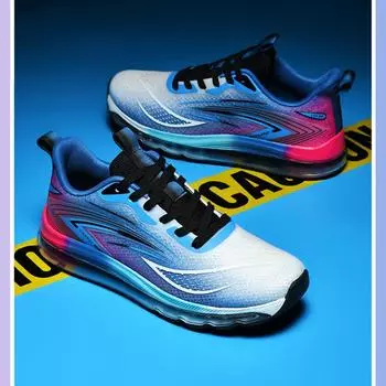 Новинка 2025 года, весна-лето, мужская модная обувь, кроссовки на толстой подошве, классная уличная мужская обувь, синяя дышащая сетка, размер плюс 45 39 зелёный