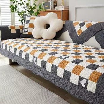 Новинка 2025 Подушка для дивана Круглый год Нейтральная Нескользящая Ткань Хлопок Простой Чехол для дивана Накидка Доступная Роскошь Модный Olivenger 45*45 pillow case (no core)