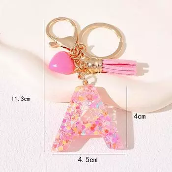 Новинка 26 инициалов брелок милый AZ буквы кисточка кулон брелок рюкзак украшения аксессуары подарки M