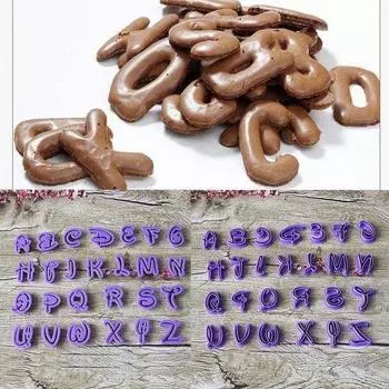 Новинка, 26 шт., новинка, AZ 26, инструменты для выпечки с английскими буквами, форма для печенья, торта, резак для овощей