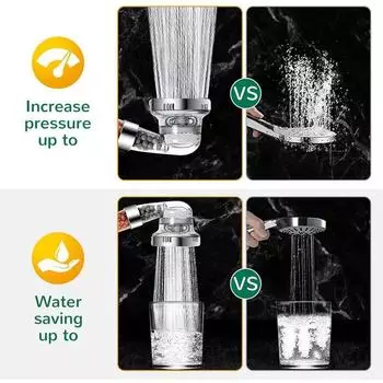 Новинка, 3 функции, душевая насадка высокого давления для спа, экономия воды, портативные аксессуары для ванной комнаты с осадками, анионовый фильтр для душа