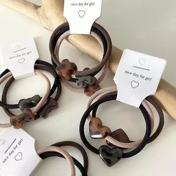 Новинка, 3 шт., классическая леопардовая веревка для волос, модная акриловая веревка для волос, завязки для волос, головные уборы, аксессуары для волос для девочек и женщин