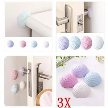 Новинка, 3 шт./лот, дверная ручка, ограничитель бампера, клейкая резиновая настенная защитная накладка