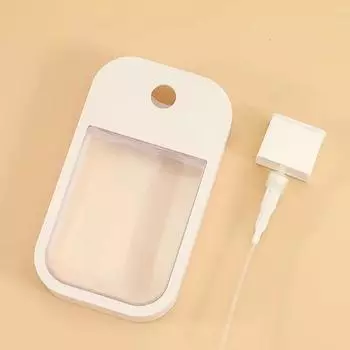 Новинка, 45 мл, 6 цветов, портативное многоразовое дезинфицирующее средство для рук, бутылки со спиртом, мини-распылитель для карточек, дорожный разлив косметики, пресс белый