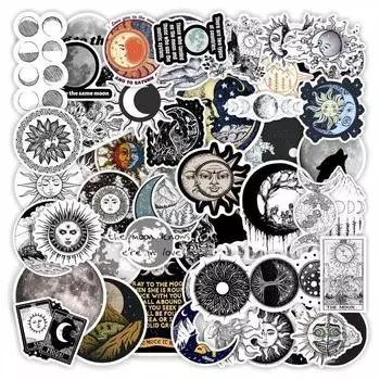 Новинка, 50 шт., крутые наклейки с героями мультфильмов «Ведьма Луна», готический мультфильм, эстетическое искусство, наклейки для скрапбукинга, ноутбука, гитары, телефона, наклейка с граффити, детская игрушка 50pcs