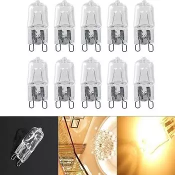 Новинка, 5 шт., суперяркая галогенная лампа G9, 40 Вт, галогенная G9, 110 В/220 В, 2800 К, теплый белый, прозрачный галоген для помещений