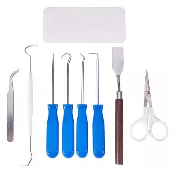 Новинка, 9 шт., отвертка с сальником, группа, крючок, инструмент для чистки порошка, инструменты для изготовления ювелирных изделий своими руками