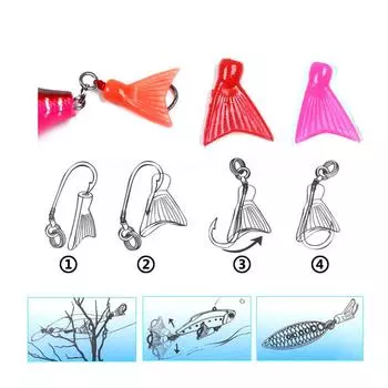 Новинка, 9 шт./упак. #1, мягкие рыбьи хвосты для приманок, ложек, рыболовных крючков для окуня, защита от сорняков, аксессуары для рыбной приманки