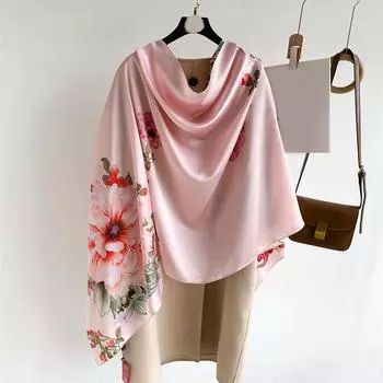 Новинка, четыре сезона, в наличии, новый шелковый большой размер, тонкая верхняя одежда, шарф для защиты шеи, солнцезащитный крем, теплое пляжное полотенце для женщин 180*88cm