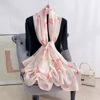 Новинка, четыре сезона, в наличии, новый шелковый большой размер, тонкая верхняя одежда, шарф для защиты шеи, солнцезащитный крем, теплое пляжное полотенце для женщин 180*90cm
