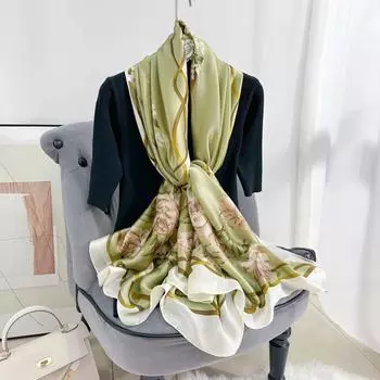 Новинка, четыре сезона, в наличии, новый шелковый большой размер, тонкая верхняя одежда, шарф для защиты шеи, солнцезащитный крем, теплое пляжное полотенце для женщин 180*90cm