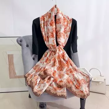 Новинка, четыре сезона, в наличии, новый шелковый большой размер, тонкая верхняя одежда, шарф для защиты шеи, солнцезащитный крем, теплое пляжное полотенце для женщин 180*90cm