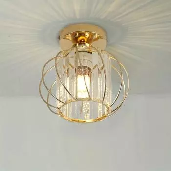 Новинка дизайна хрустальные потолочные светильники для коридора балкона потолочный абажур E27 люстра для столовой украшение NO BULB золотой