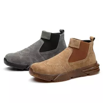 Новинка для электросварщиков, защитная обувь от ожогов, мужская, противоударная, легкая, дышащая, с высоким верхом, рабочая обувь 35 верблюд