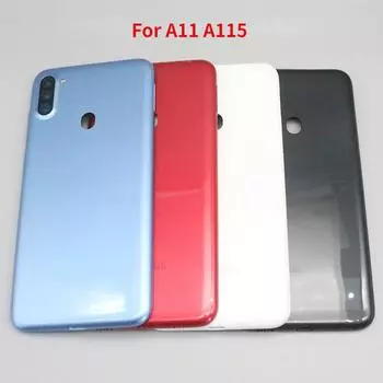 Новинка для Samsung Galaxy A11 A115 A115F/DS, задняя крышка батарейного отсека, запасные части с камерой красный