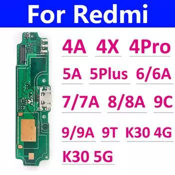 Новинка для Xiaomi Redmi K30 4G 5G 4A 4X5 5A 6 6A 7 7A 8 8A USB-порт для зарядки, соединительная плата, гибкий кабель с микрофоном Redmi 4A Copy