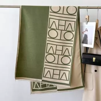 Новинка для женщин Зимний шарф Кашемировая пашмина Шаль Дизайн класса люкс Двусторонний платок Буфанда Принт Теплые Толстые Шарфы Плед 66X186cm