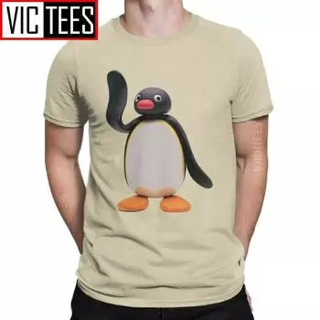 Новинка, футболка унисекс с пингвином, хлопковая футболка серии с героями мультфильмов, детские 80-х, 90-х годов, милая футболка большого размера в стиле ретро, унисекс