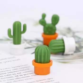 Новинка Холодильник Суккулент Кактус Домашнее Украшение Сообщение Наклейка Магниты На Холодильник белый