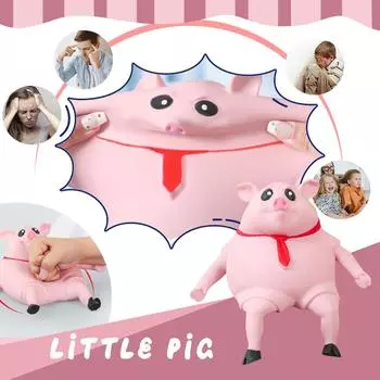 Новинка игрушка, игрушка свинья мягкая и эластичная декомпрессионная игрушка, расслабьтесь и растяните стресс свинья игрушка для снятия стресса для детей и взрослых S розовый