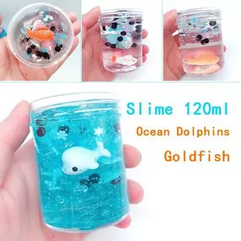 Новинка, игрушка-слизь, кристалл, мягкая, пушистая слизь, грязевая мечта, океан, дельфин, грязь, сделай сам, слизь, липкая рыба white fish