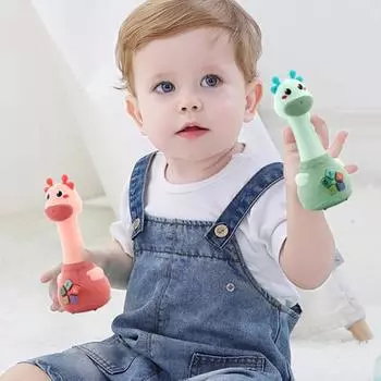 Новинка, интегрированный яркий цветной микрофон, игрушка для детей в форме оленя, светящаяся музыкальная игрушка для девочек зелёный