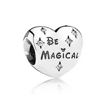Новинка из стерлингового серебра 925 пробы, сердце, будь волшебным, ты мой мир, подруга, бусина, подходит для оригинальных подвесок, браслетов, ювелирных изделий, сделай сам
