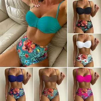 Новинка, комплект бикини со шнуровкой на спине и открытой спиной, летняя сексуальная модная женская пляжная одежда с эффектом пуш-ап M розы красного