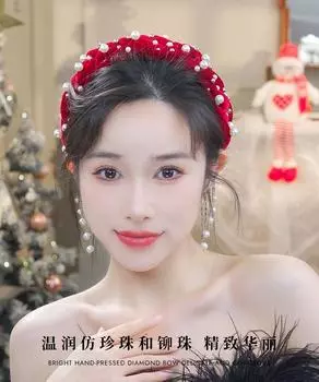 новинка корейский женский головной убор премиум бархатные плетеные жемчужные повязки для волос давящая повязка для волос женские аксессуары для девочек тиары