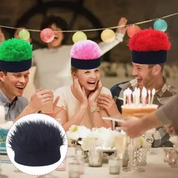 Новинка, козырек из искусственных волос для мужчин, регулируемая шляпа с шипами для парика с острыми короткими волосами, уличная хип-хоп-шляпа для фестивалей, вечеринок чёрный