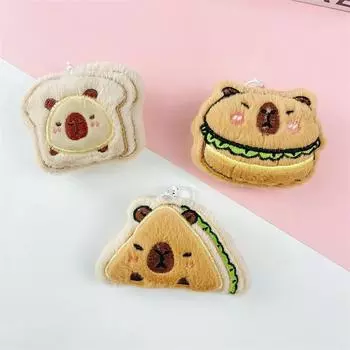 Новинка, креативный милый брелок-подвеска в виде капибары в виде Гамбурга, забавная брошь, изысканный рюкзак, украшения, аксессуары, подарки