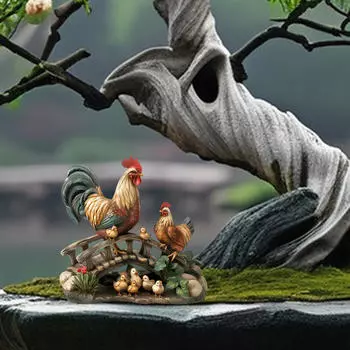 Новинка Курица и цыплята 2D Садовый колышек Опора Акриловый Уличный Газон Новоселье Подарок Украшение Патио