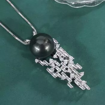 Новинка лета 2024 года с подвеской из белых ракушек и бриллиантов, ожерелье, ювелирное украшение, подвеска