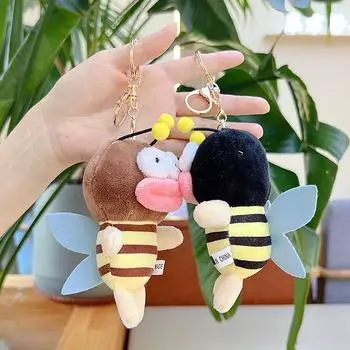 Новинка милый плюшевый брелок пчела маленькие пчелки брелок подвеска брелок держатель для ключей ювелирные изделия для вечеринок подарки as the picture