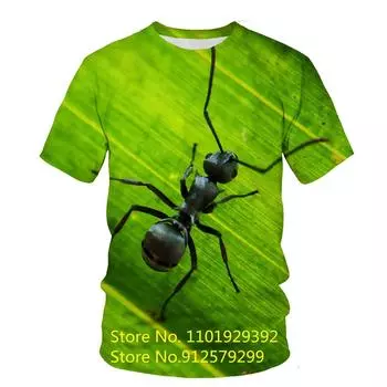 Новинка, модная женская/мужская футболка с 3D принтом животных, забавная повседневная мужская футболка с коротким рукавом