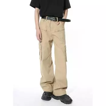 Новинка мужской одежды: джинсы для спецодежды с несколькими карманами Mailard 3D, повседневный тренд S хаки