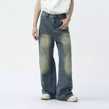 Новинка мужской одежды, ретро-стрит, потертый дизайн, модные джинсы S