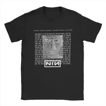Новинка Nine Inch Nails NIN футболка мужская с круглым вырезом хлопковые футболки с коротким рукавом футболки больших размеров одежда S чёрный